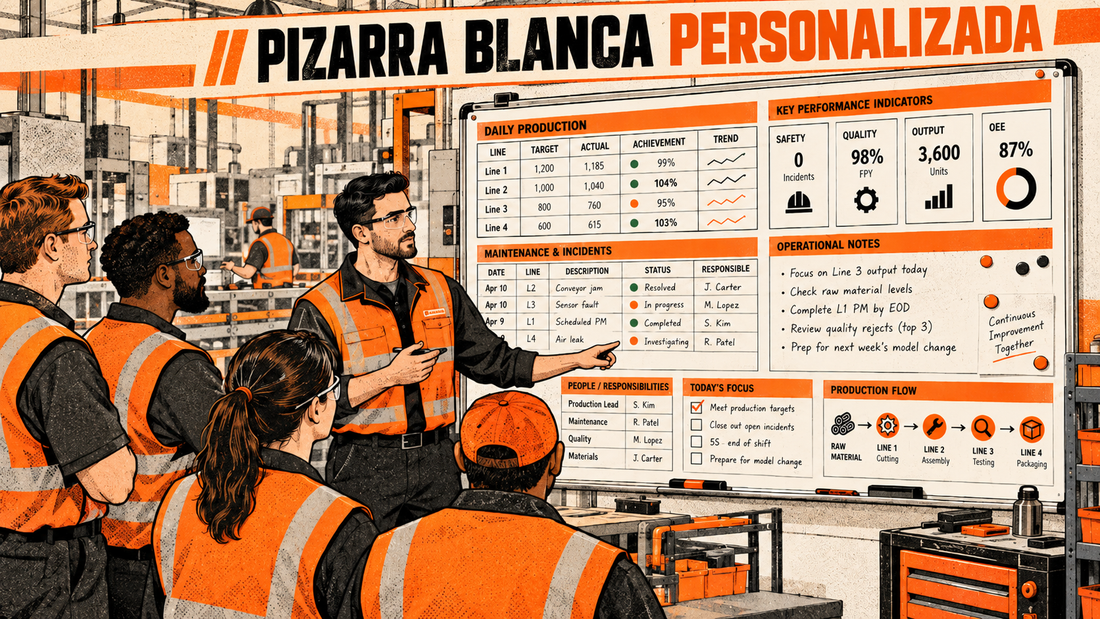 Pizarra blanca personalizada
